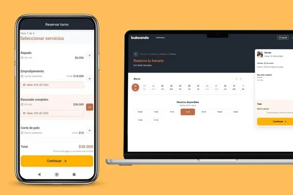 Booking Interface on Phone